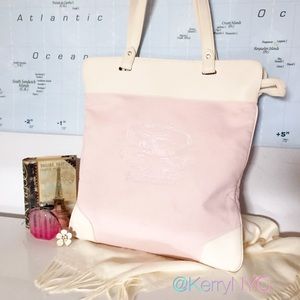 Large Burberry Tote Bag - RARE Pink & White 👜